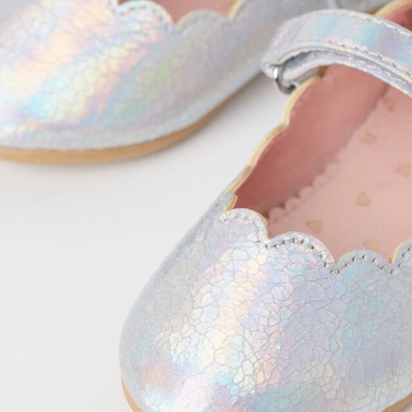 NWT H&M Girls Shimmery Ballet Flats - Picture 4 of 5